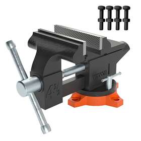 Vevor 840281559350 4.5 Inch Bench Vise With Anvil Swivel Locking Base Heavy Duty Ductile Iron Vice