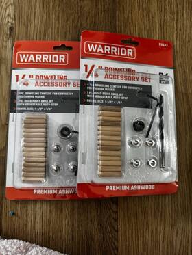 59433 Warrior 6 Inch Bar Clamps And 1/4 Doweling Accessory Set 8 Pc Ashwood Black
