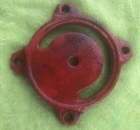111101 Wilton Vintage Swiveling Bench Vise Part Base Stamped Front