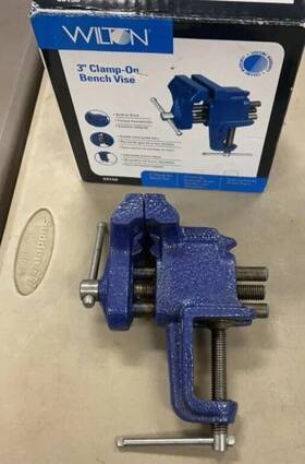 Wilton 63150 3 Inch Clamp-on Bench Vise Swivel Hobby Table Vice With Box