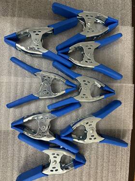 17687 Wx 8pc - 6 Inch Heavy Duty Metal Spring Clamps With Rubber Tips Tool Large Clips