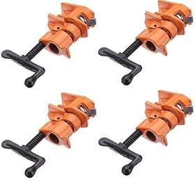 Y&y Decor 778658349064 4 Pack 3/4 Inch Wood Gluing Pipe Clamp Set Heavy Duty Pro Woodworking Cast Ir