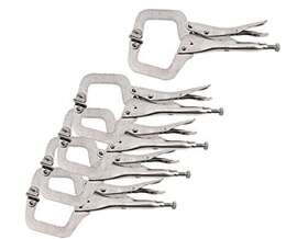 Y&y Decor 778658349743 11 Inch Locking C Clamp Pliers 5pc Set With Swivel Pads Welding Vise Clamps Holding