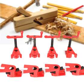 Yosoo 679208601147 3/4 Inch Wood Gluing Pipe Clamp Set Cast Iron Woodworking Carpenter Tool 4pcs