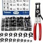 Tnisesm 132PCS 6-25MM Spring Hose Clamps 16 Sizes + Plier, Black. Fixed Price $47.23.