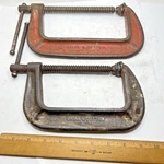 Vintage Lot 2 Brink Cotton B&c No 146 6" 145 C-clamp Clamps Set (usa). Fixed Price $24.95.