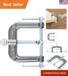 Olympia Tools 3-WAY Edging Clamp, 38-192 Malleable Iron, Durable Black Finish. Fixed Price $17.99.