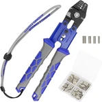 Crimping Tool Kit: 10.6IN Fishing Pliers With 140PCS Double Barrel Slee. Fixed Price $55.88.