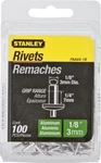 Stanley PAA44-1B Pop Rivet, Reusable, 1-5/8 L, Aluminum Chrome Pack Of 100. Fixed Price $5.85.
