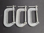 3 Vintage Craftsman C-clamps Malleable No. 66674, Usa. Fixed Price $34.99.