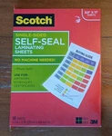 New Qty 41, 3M Self-sealing 8.5 X 11 Laminating Pouches No Machine Needed. Fixed Price $13.00.