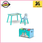 Bluey 3-PIECE Toddler Playroom Set Includes Table, Chair And Toy Box,. Fixed Price $98.99.