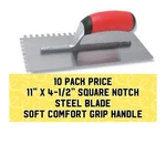 **10 Pack Price***qlt Soft Grip Notched Trowel, 15672, Marshalltown New. Fixed Price $85.55.