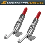 Powertec J Hook Toggle Clamp 451 W/ Type Draw Latch Pull Action, 375 Lb 2PK. Fixed Price $12.99.