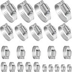24PCS Adjustable Hose Clamps, 1/4"-2" Stainless Steel Assortment Kit. Fixed Price $11.24.