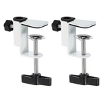 Patikil 0.49" Hole Dia. Desk Clamp, 2 Pcs Universal C-clamp Base With White. Fixed Price $16.71.