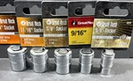 5- Great Neck Sockets, Drive, Point, 3/4" 11/16" 5/8" 9/16" 3/8", Unused. Fixed Price $11.29.