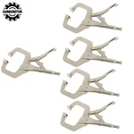 5 Pieces Adjustable 11" Locking C-clamp Pliers Grip With Swivel Pad Vise Jaws. Fixed Price $29.98.