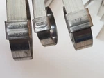 Lot Of 16 Dixon Stainless Steel Preformed Band Clamps 5/8", 1/2", 3/8". Fixed Price $22.95.