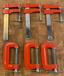 Vintage Stanley C- Clamps, Adjustable Bar Lot Of H156, 83-157. Fixed Price $15.00.