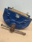 Vintage Bahco Record Tools V175 Wood Working Bench Vise Blue Made England. Fixed Price $140.00.