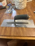Anvil 12 X 4 Stainless Steel Finishing Trowel With Blue Handle. Fixed Price $10.99.