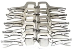 10 Pcs 11" Locking Clamp Pliers With Swivel Pad Vise Welding Woodworking Tools. Fixed Price $87.42.