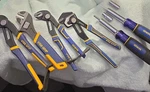 Irwin Groove Joint Pliers & Adjustable Wrench Set Cushion Grip No-slip As Shown. Fixed Price $59.99.