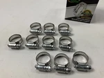 (10) Ideal Tridon 5210 Worm Gear Hose Clamp 1/2" Wide, To 1-1/8" Sae #10. Fixed Price $7.19.