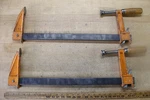 2 Jorgensen #4518 Hvy Duty 18" Cap. Wood Hndl CLAMPS,5/16" X 1-3/8" Bar,vgc!. Fixed Price $84.99.