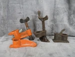 Metalworking Tool Vintage Pipe Clamps 3PC Lot Cast Iron Assorted Orange Brown. Fixed Price $29.04.