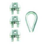 8 Pieces Everbilt 1/4IN. Zinc-plated Finish 6 & 2 Thimble Rope Set. Fixed Price $14.97.