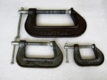 Vintage 1" 2" 3" Craftsman Malleable C-clamps 66671 66672 66673 Made Usa. Fixed Price $24.95.