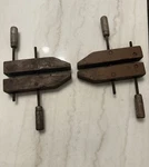 Pair Of Jorgensen Adjustable 6 Inch Hand Screw Woodworking Clamps. Fixed Price $25.59.
