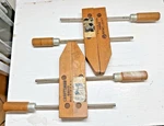 Craftsman 10" Wood Gluing Clamps Sears Part #66643 Adjustable Vintage Pair 2 Lot. Fixed Price $35.00.