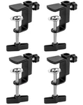 Qwork Universal Desk C-clamp With 1/2" Thread Hole, 4 Pack Adjustable Black. Fixed Price $18.96.