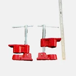New Red Metal Pipe Clamp Fixtures Set With Markings 520107 And. Fixed Price $10.00.