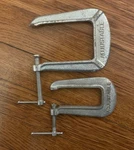 Lot Of Adjustable Brand Deep Throat C-clamps & (models 1413 1423), Vg+. Fixed Price $9.99.