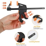 2PCS Heavy Duty Woodworking Bar F Grip Quick Ratchet Release Clamps. Fixed Price $20.76.