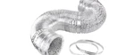 Ipower GLDUCT4X8C Inch Feet Non-insulated Flex Air Aluminum Foil Ducting. Fixed Price $10.00.