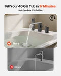 Vevor Roman Faucet, 3 Hole Waterfall Bathtub Faucets. Fixed Price $156.95.