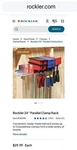 Rockler 48605 Quick Release Heavy Duty Bar Organizer " Holds 15 Clamps. Fixed Price $39.99.