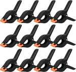 New 12 Pcs Pack 6 Inch Spring Clamps Large Heavy Duty Plastic Muslin. Fixed Price $21.49.