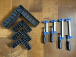 Rockler Clamp It! 8 Piece Assembly Square Kit. Fixed Price $35.00.