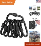 Locking Carabiner Clip, 3 Inch D Clips Spring Snap Key Chain Hook Screw .... Fixed Price $23.30.