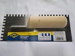 Qep Notched Trowel 3/8IN X1/4IN Wood Handle New. Fixed Price $12.00.