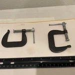 New Qty (2) Vintage Cincinnati 1/2" X 1/4" Throat Super Junior Clamps. Fixed Price $19.85.