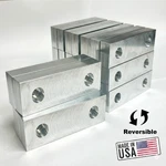 10 PACK=20 Pcs 6"X2"X1" Machined Alum Reversible Soft Jaws Kurt 6"VISE Usa. Fixed Price $147.52.