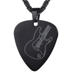 U7 Guitar Pick Necklace With Adjustable Rope Chain Black Plated Medium,. Fixed Price $32.99.