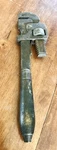 Antique Pipe Wrench Bonney Vise & Tool Stillson 6IN. Wood Handle Usa. Fixed Price $10.00.